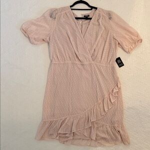 Express Blush High Low Wrap Dress